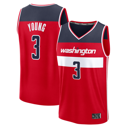 Tlead W.Wizards #3 Trae Young Red Fast Break Jerseys - Icon Edition