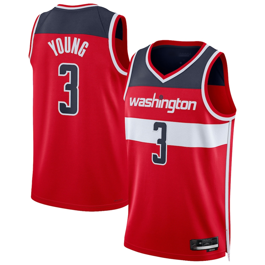 Tlead W.Wizards #3 Trae Young Red Swingman Jerseys - Icon Edition