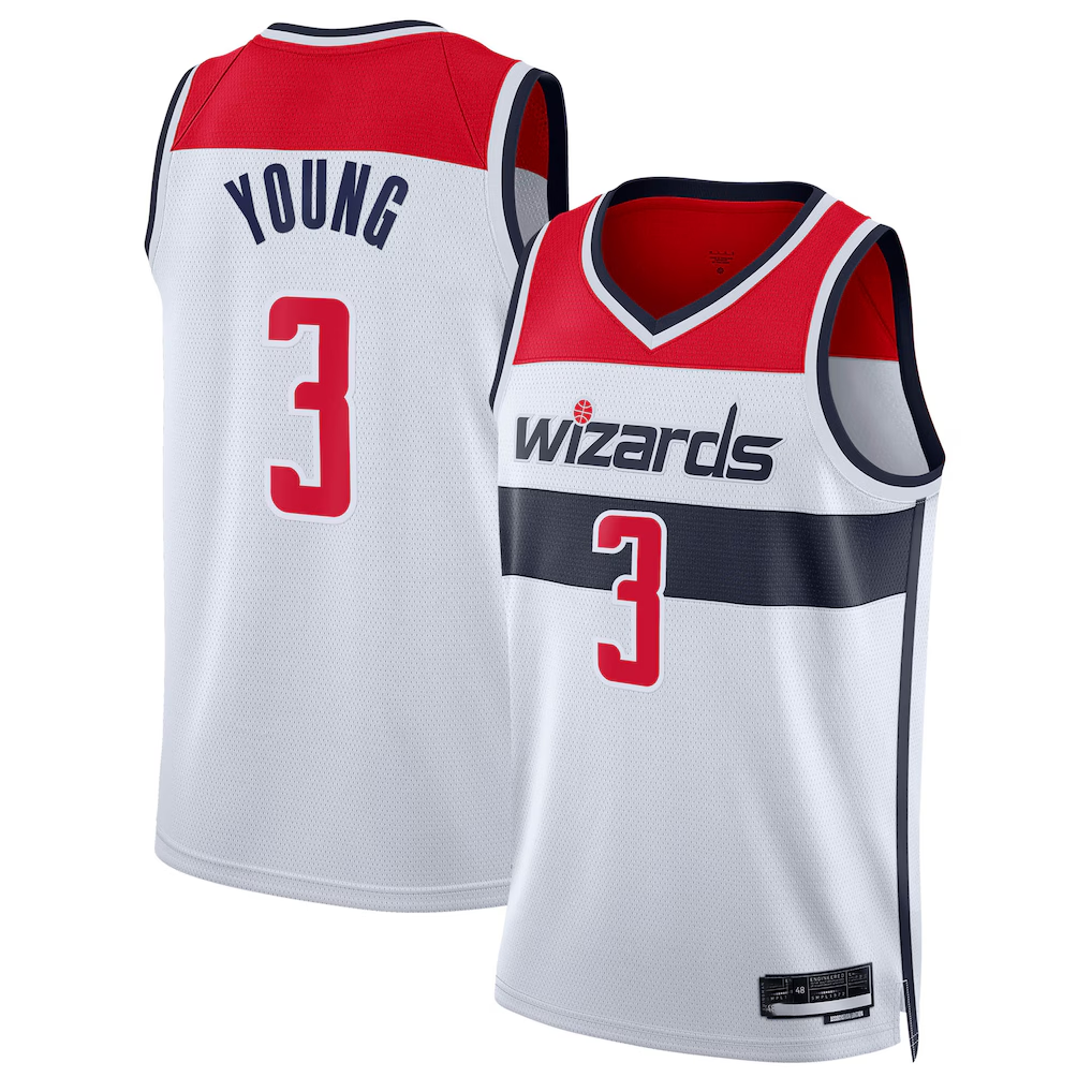 Tlead W.Wizards #3 Trae Young White Swingman Jerseys - Association Edition