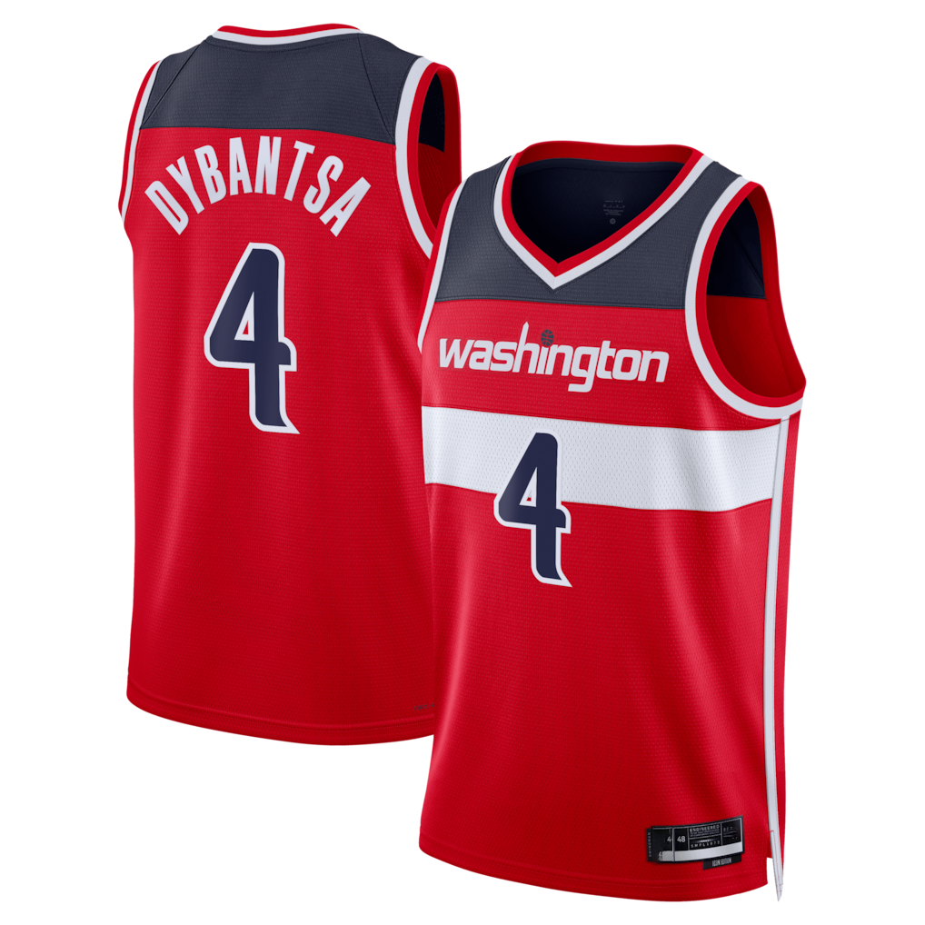 Tlead W.Wizards #4 AJ Dybantsa Red 2026 Draft Swingman Jerseys - Icon Edition