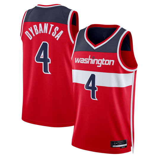 Tlead W.Wizards #4 AJ Dybantsa Red 2026 Draft Swingman Jerseys - Icon Edition