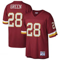 Tlead Washington Football Team #28 Darrell Green Mitchell & Ness Burgundy Legacy Replica Stitched Jersey