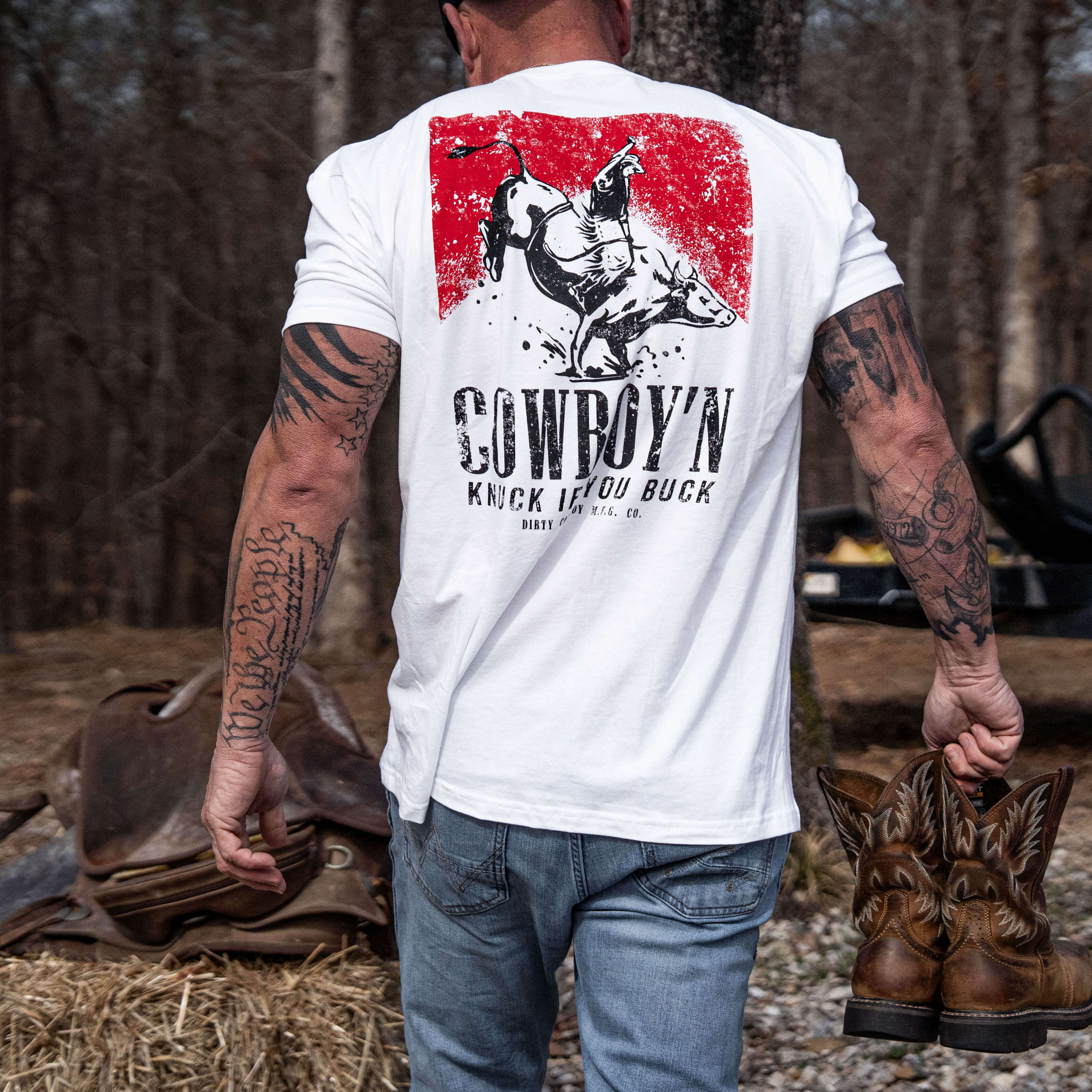 CustomNameinc cheap jerseys Ordering Cowboy'n Knuck If You Buck Rodeo Men's T-Shirt