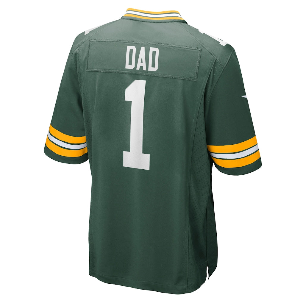 Tlead GB.Packers #1 Dad Green Game Jersey