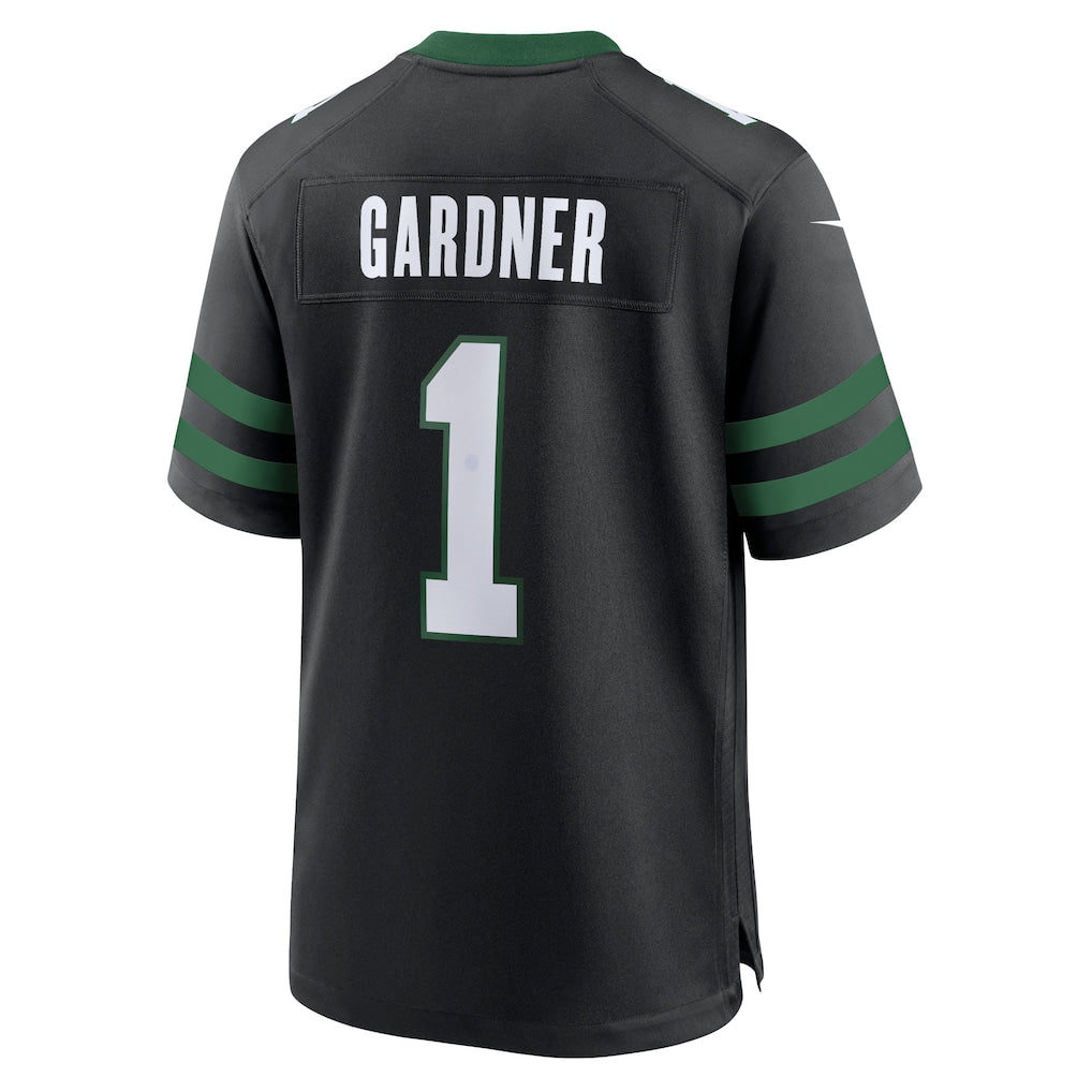 Tlead NY.Jets #1 Ahmad Sauce Gardner Legacy Black Alternate Game Jersey