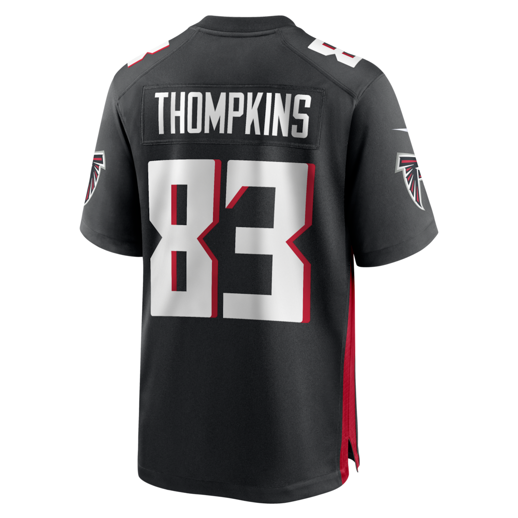 Tlead A.Falcons #83 Deven Thompkins Black Team Game Jersey