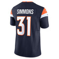 Tlead D.Broncos #31 Justin Simmons Navy Vapor F.U.S.E. Limited Jersey
