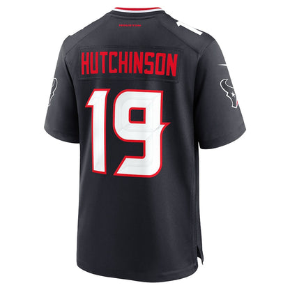 Tlead H.Texans #19 Xavier Hutchinson Navy Team Game Jersey