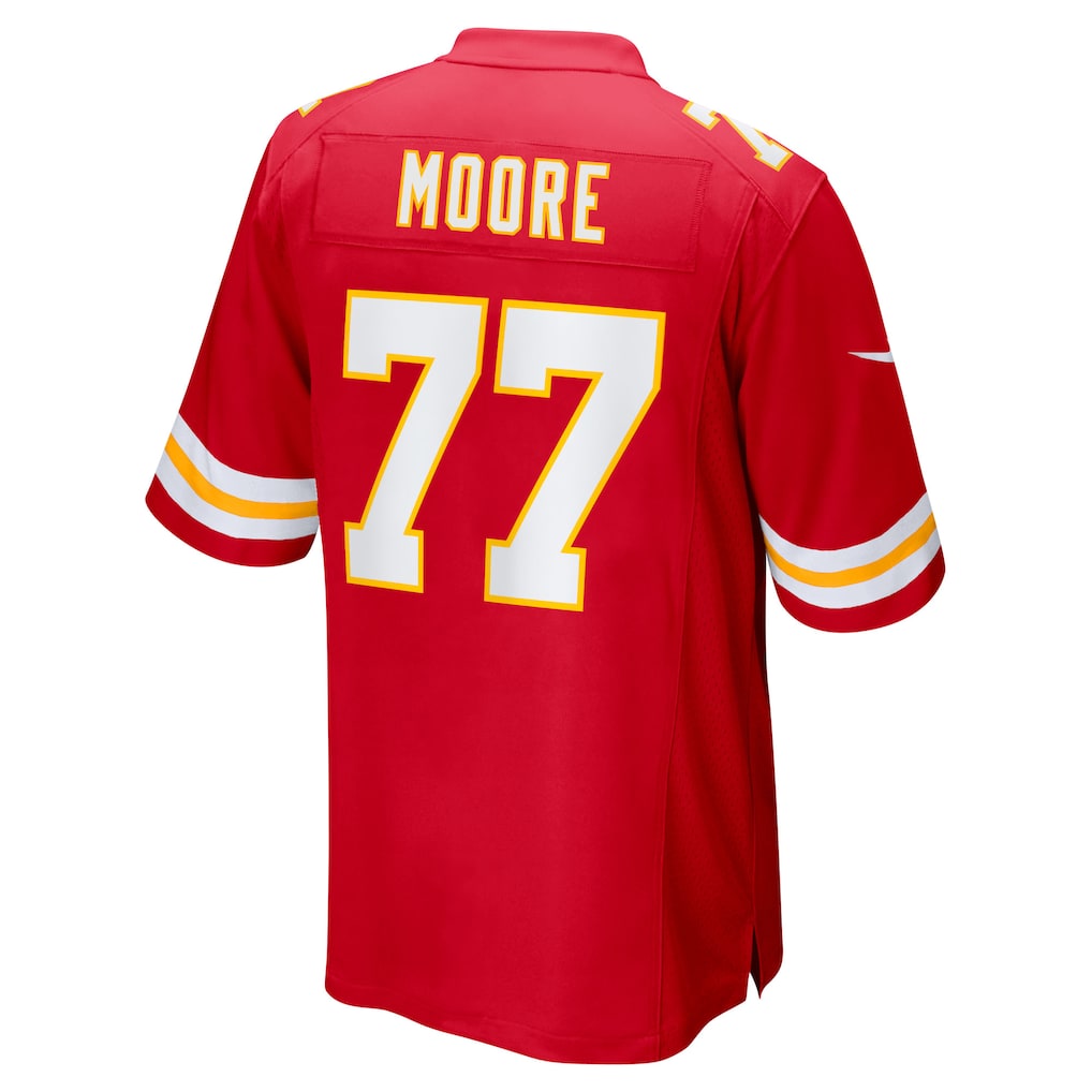 Tlead KC.Chiefs #77 Jaylon Moore Red Team Game Jersey