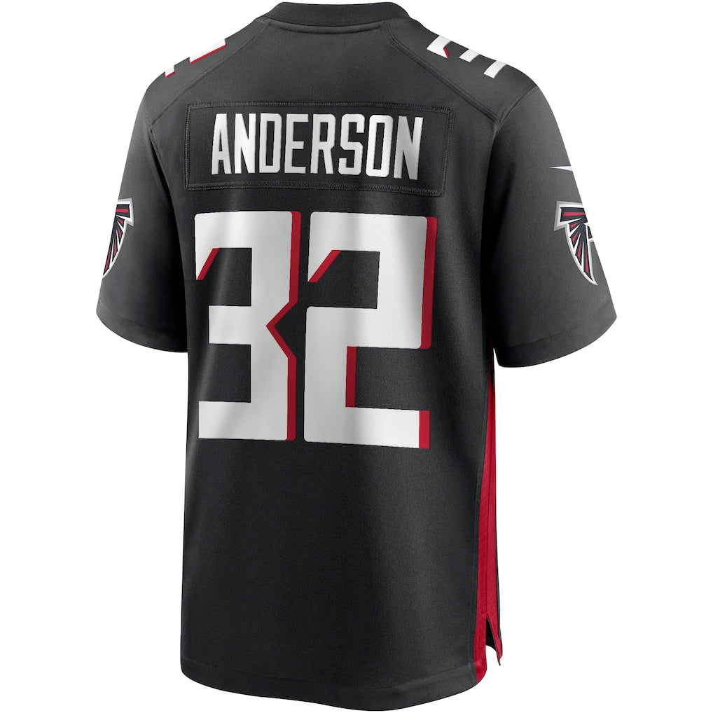 Tlead A.Falcons #32 Jamal Anderson Black Game Retired Player Jersey