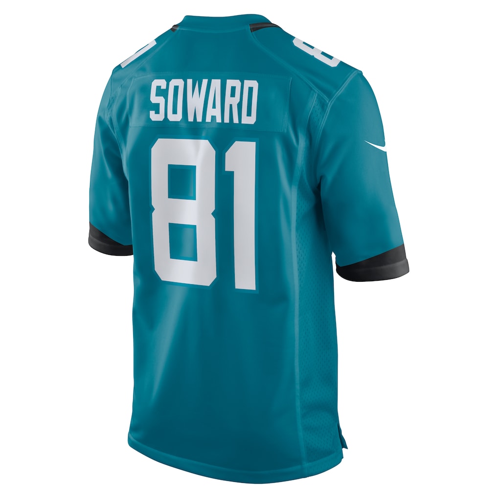 Tlead J.Jaguars #81 R. Jay Soward Teal Retired Player Team Game Jersey