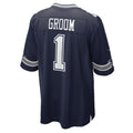 Tlead D.Cowboys #1 Groom Navy Game Jersey