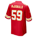 Tlead KC.Chiefs #59 Cooper McDonald Red Team Game Jersey