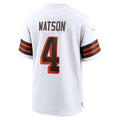 Tlead C.Browns #4 Deshaun Watson White Alternate Game Jersey