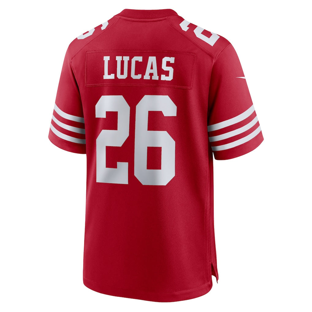 Tlead SF.49ers #26 Chase Lucas Scarlet Team Game Jersey