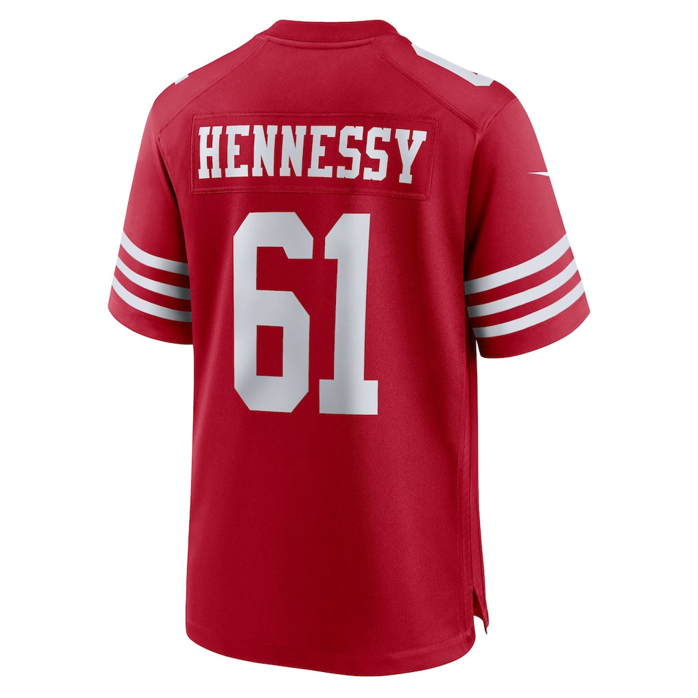 Tlead SF.49ers #61 Matt Hennessy Scarlet Team Game Jersey