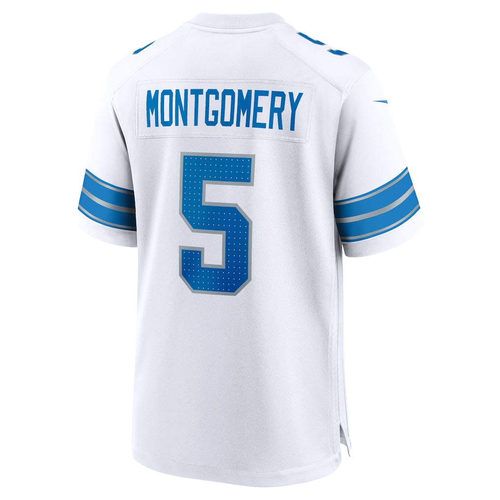 Tlead D.Lions #5 David Montgomery White Game Jersey