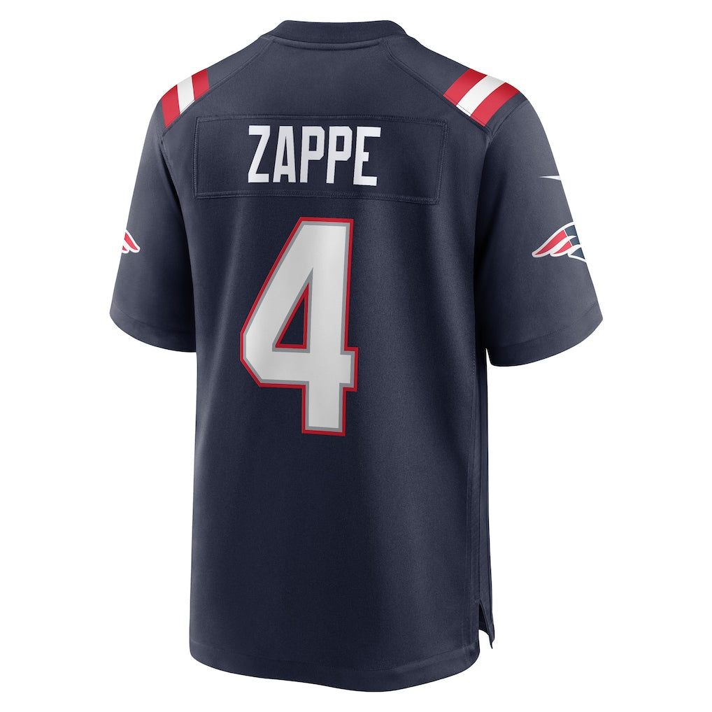 Tlead NE.Patriots #4 Bailey Zappe Navy Game Player Jersey