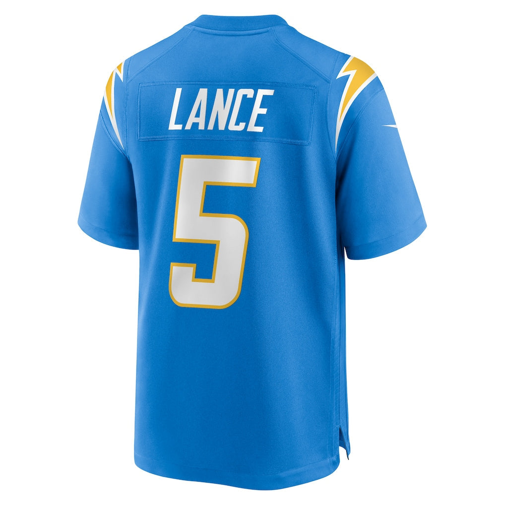 Tlead LA.Chargers #5 Trey Lance Powder Blue Team Game Jersey