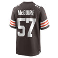 Tlead C.Browns #57 Isaiah McGuire Brown Team Game Jersey