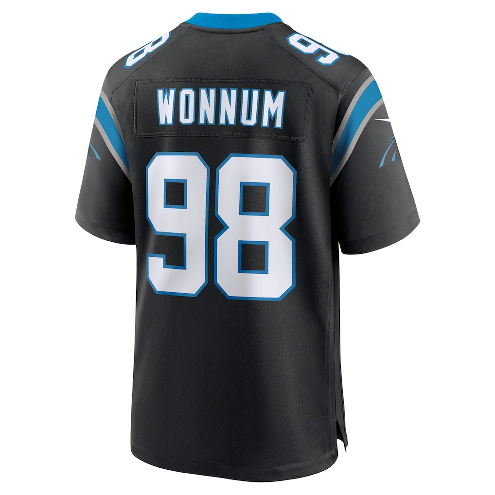 Tlead C.Panthers #98 D.J. Wonnum Black Game Jersey