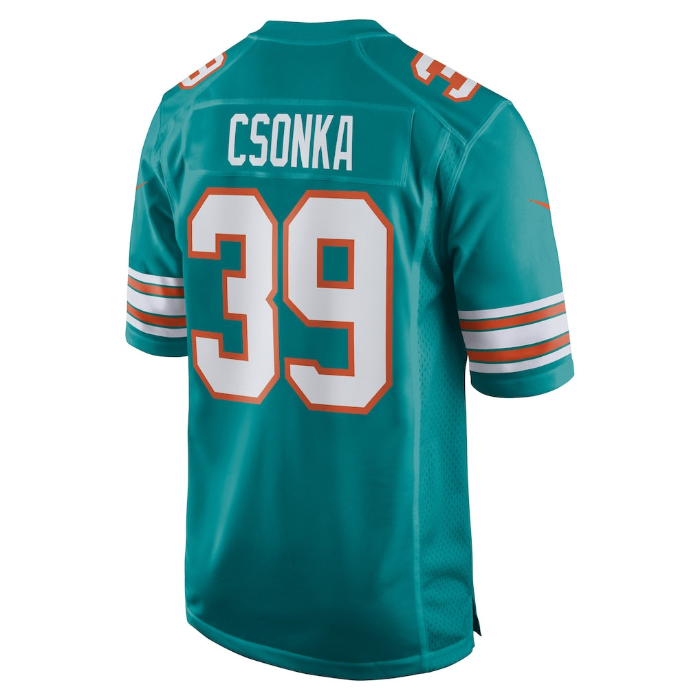 Tlead M.Dolphins #39 Larry Csonka Aqua Retired Player Jersey