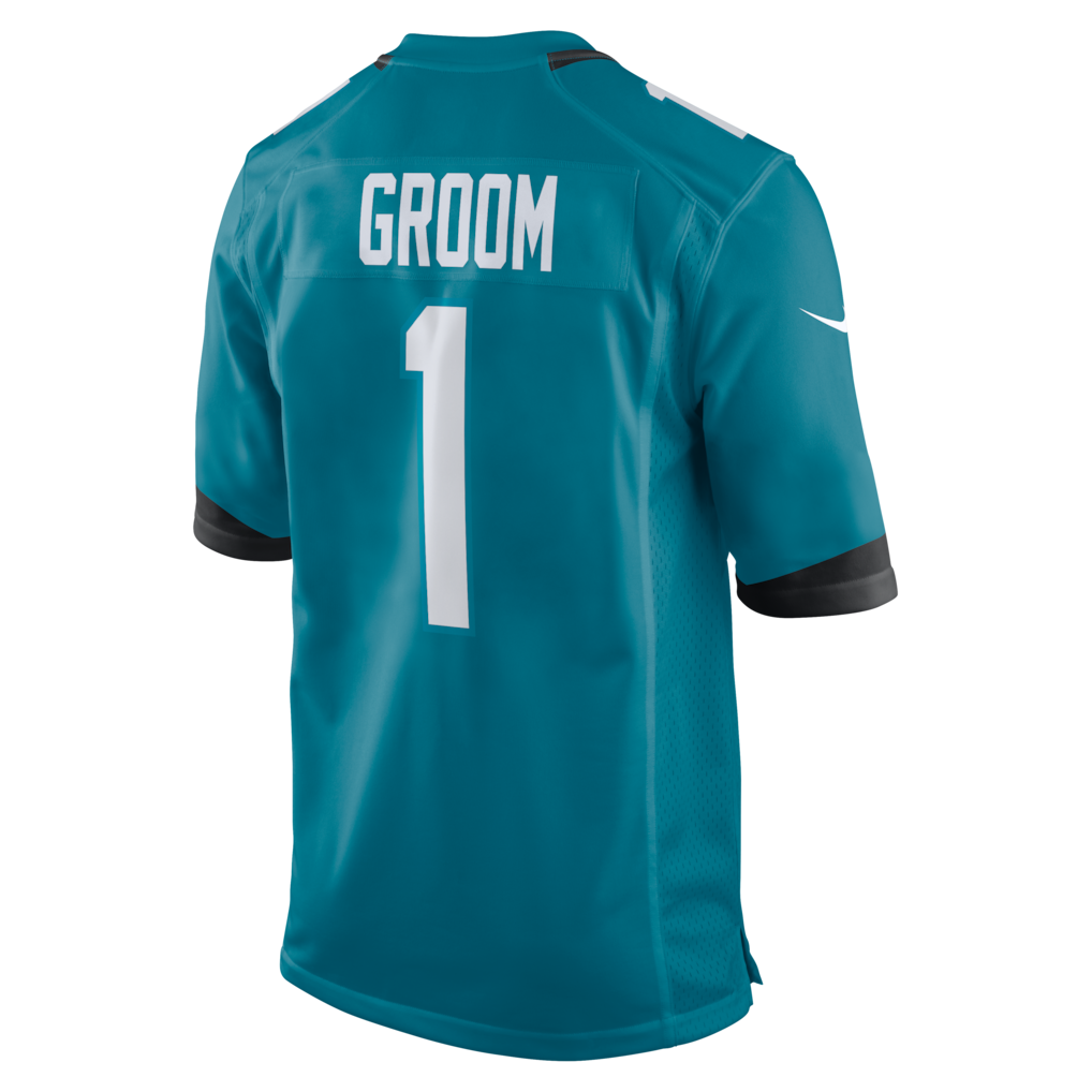 Tlead J.Jaguars #1 Groom Teal Game Jersey