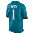 Tlead J.Jaguars #1 Groom Teal Game Jersey