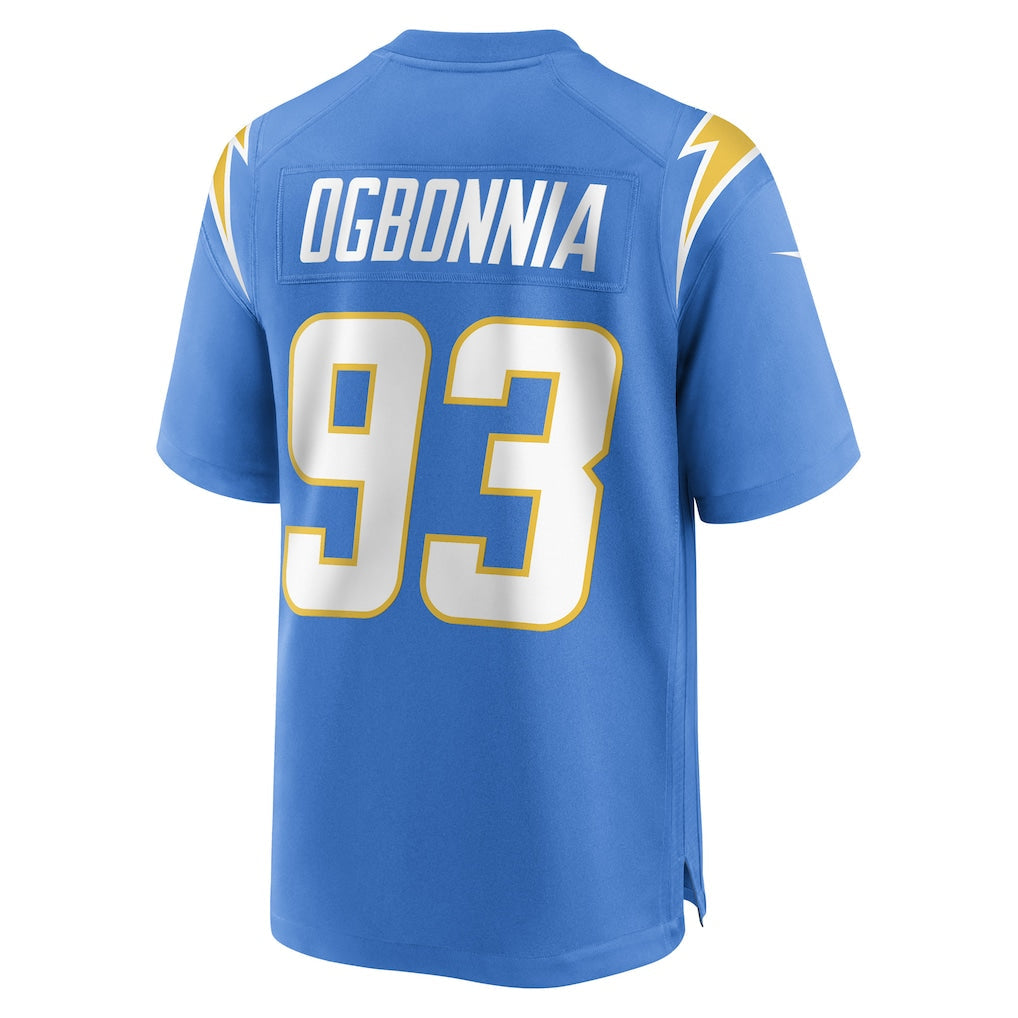 Tlead LA.Chargers #93 Otito Ogbonnia Powder Blue Player Game Jersey