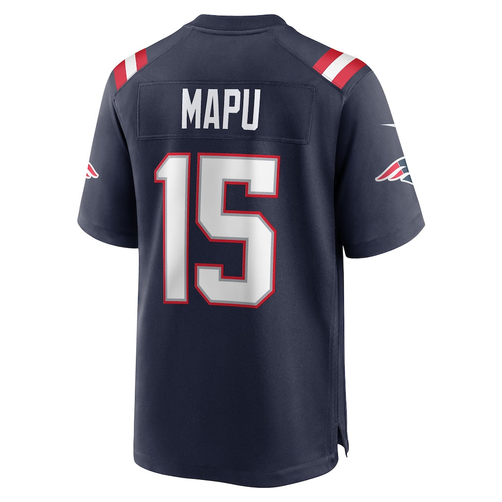 Tlead NE.Patriots #15 Marte Mapu Navy Game Retired Player Jersey