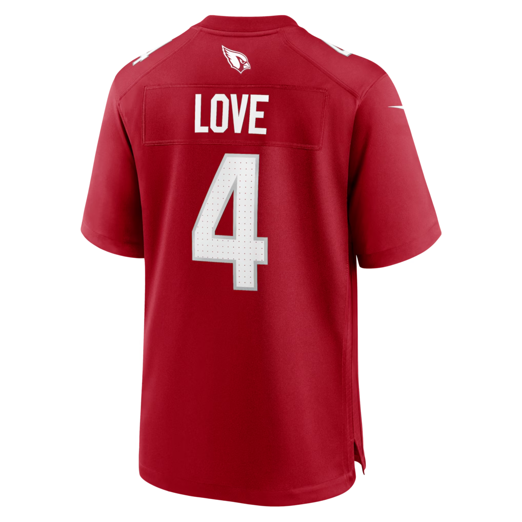 Tlead A.Cardinals #4 Jeremiyah Love Red Game Player Stitched Jerseys