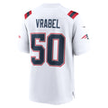 Tlead NE.Patriots #50 Mike Vrabel White Game Retired Player Jersey