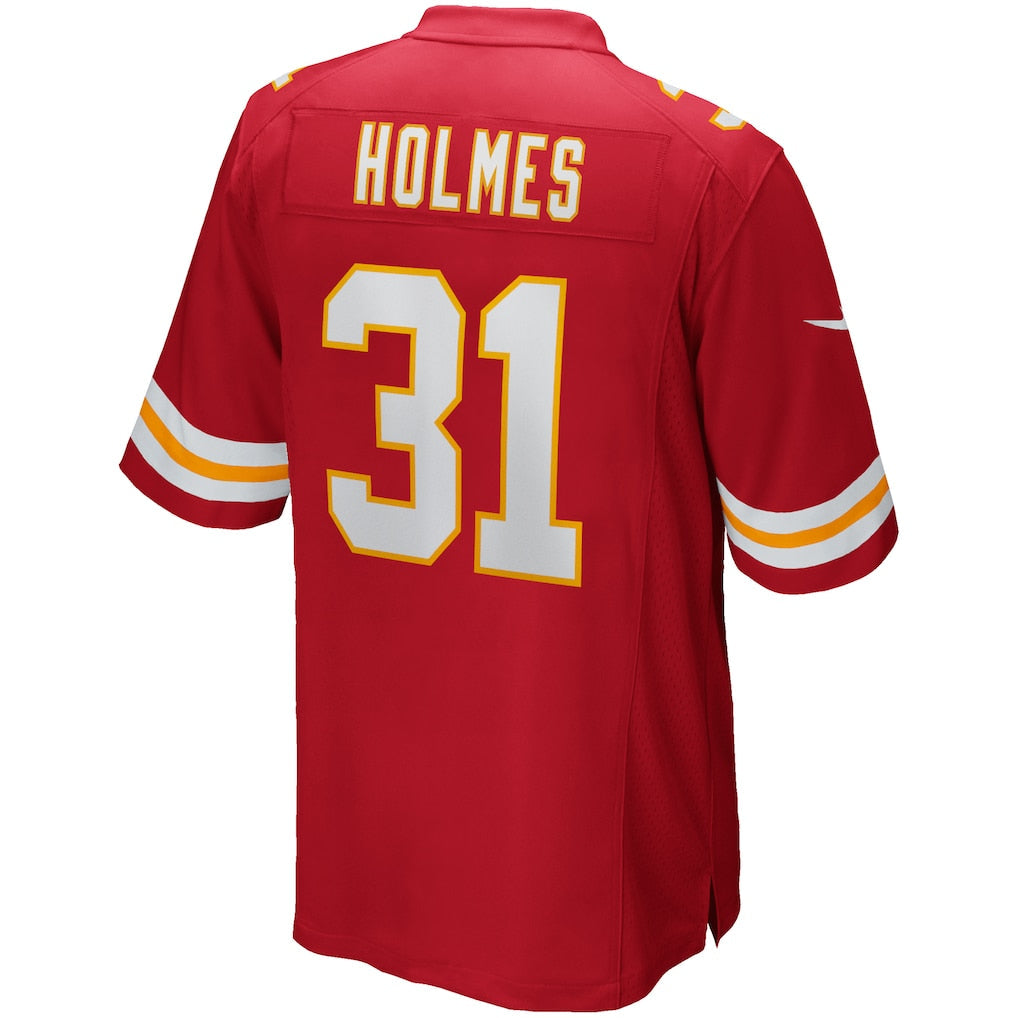 Tlead KC.Chiefs #31 Priest Holmes Red Game Retired Player Jersey