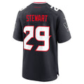 Tlead H.Texans #29 M.J. Stewart Navy Team Game Jersey