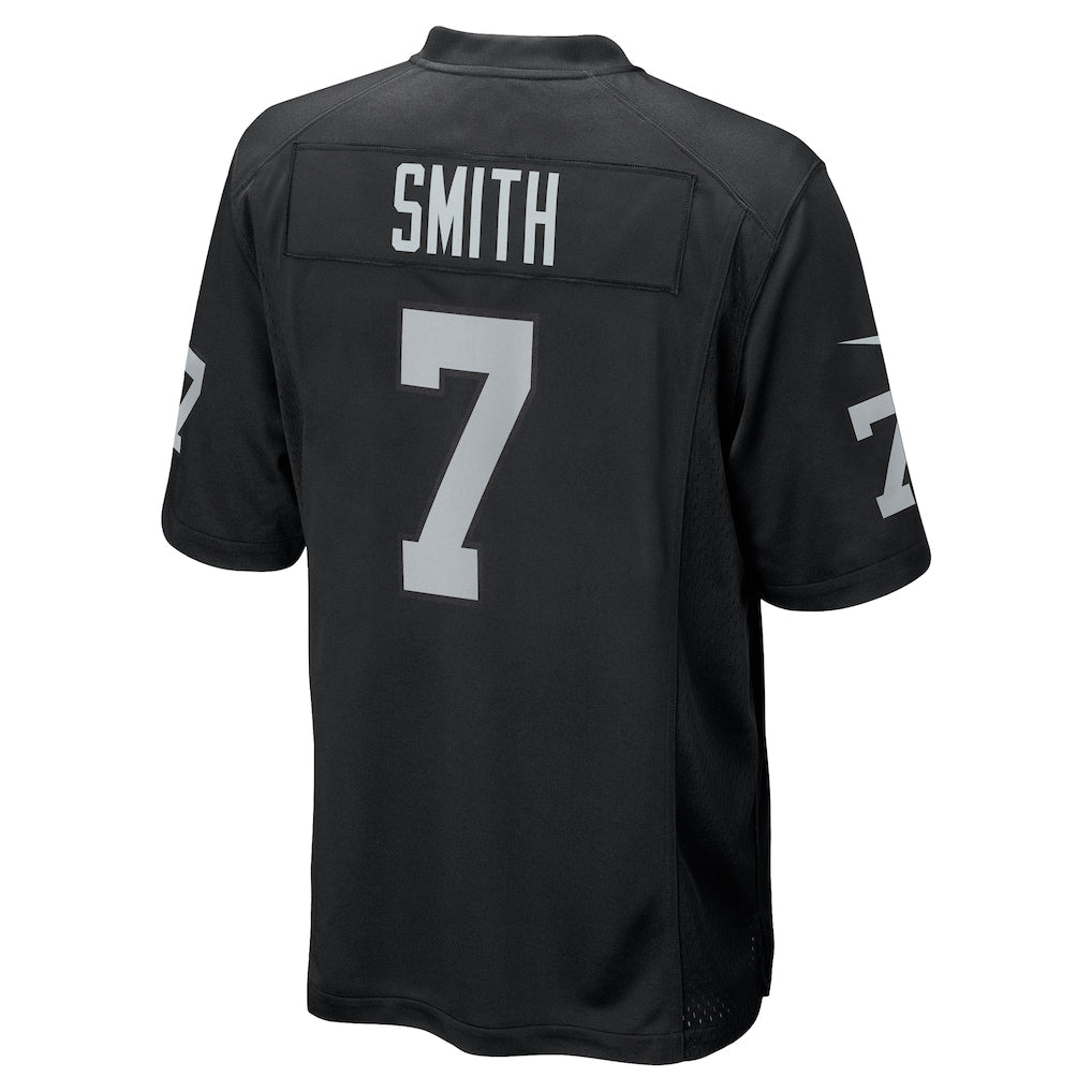 Tlead LV.Raiders #7 Geno Smith Black Game Player Jersey
