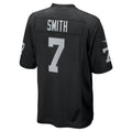Tlead LV.Raiders #7 Geno Smith Black Game Player Jersey