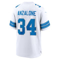 Tlead D.Lions #34 Alex Anzalone White Game Jersey
