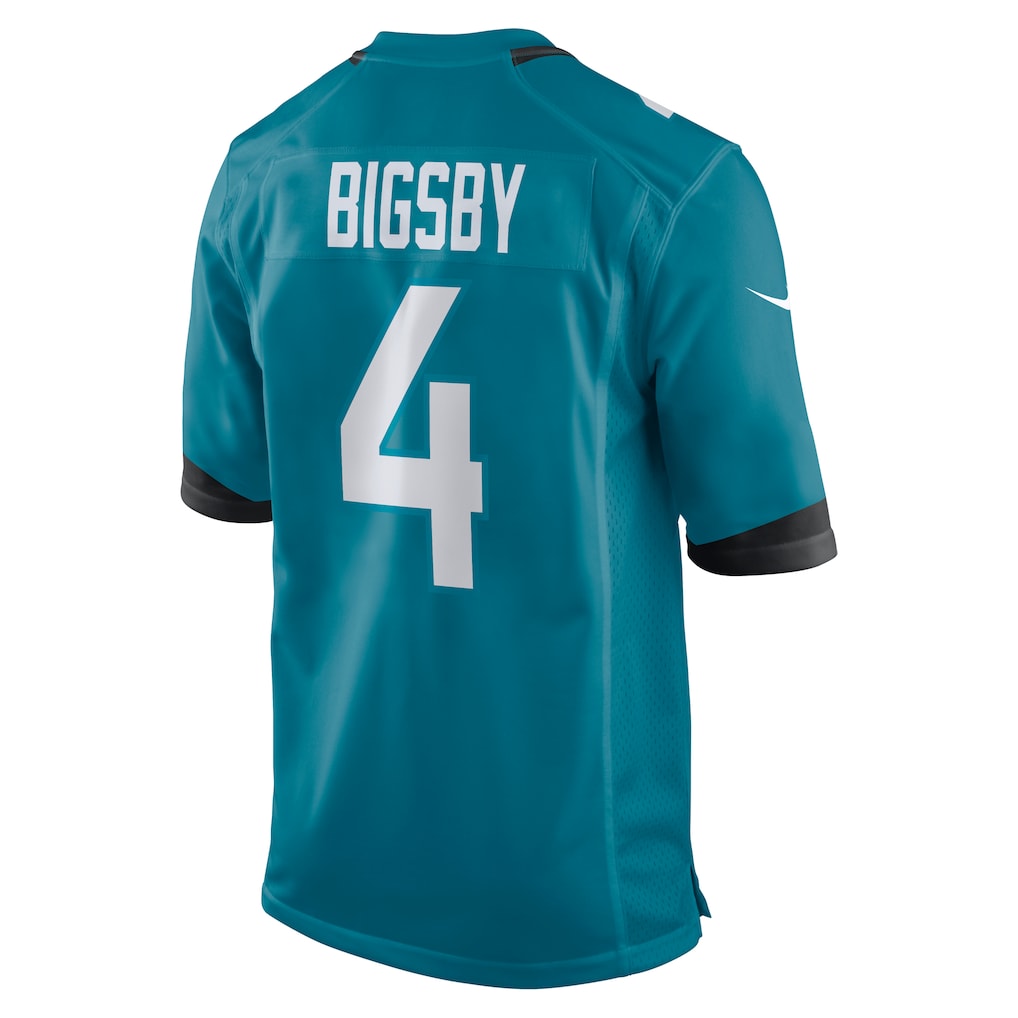 Tlead J.Jaguars #4 Tank Bigsby Teal Game Jersey