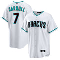 Tlead A.Diamondbacks #7 Corbin Carroll Player White Replica Personalized Stitched Jerseys