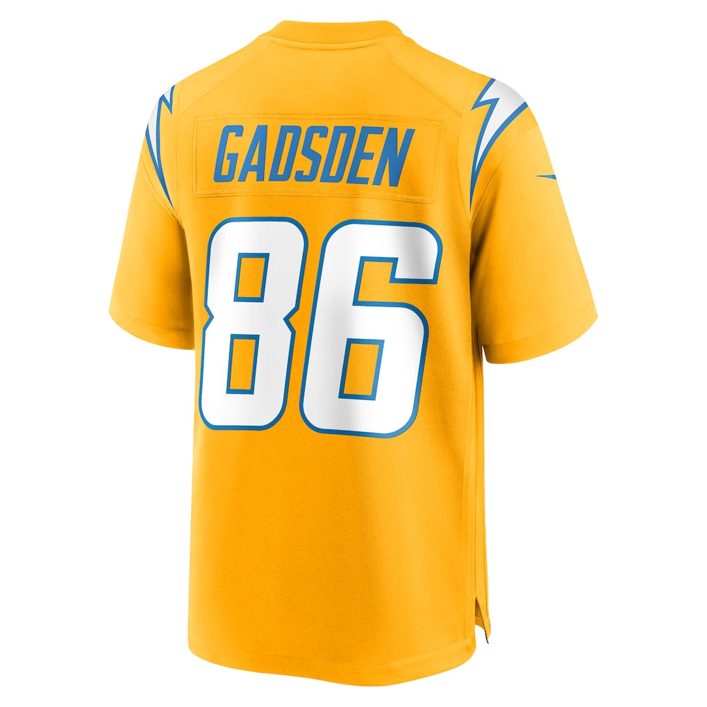 Tlead LA.Chargers #86 Oronde Gadsden Gold Alternate Charger Power Game Jersey