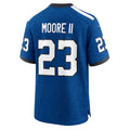 Tlead IN.Colts #23 Kenny Moore II Royal Indiana Nights Alternate Game Jersey