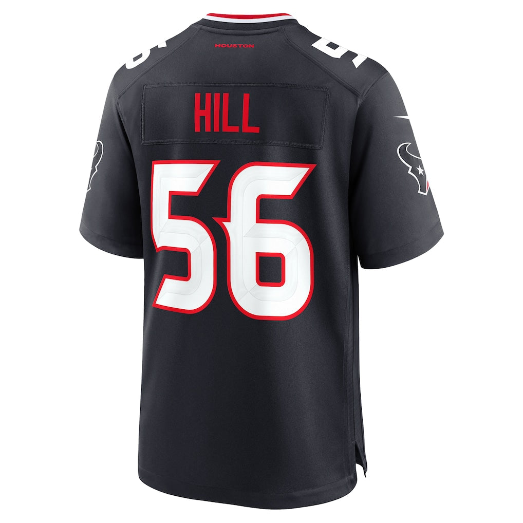 Tlead H.Texans #56 Jamal Hill Navy Team Game Jersey