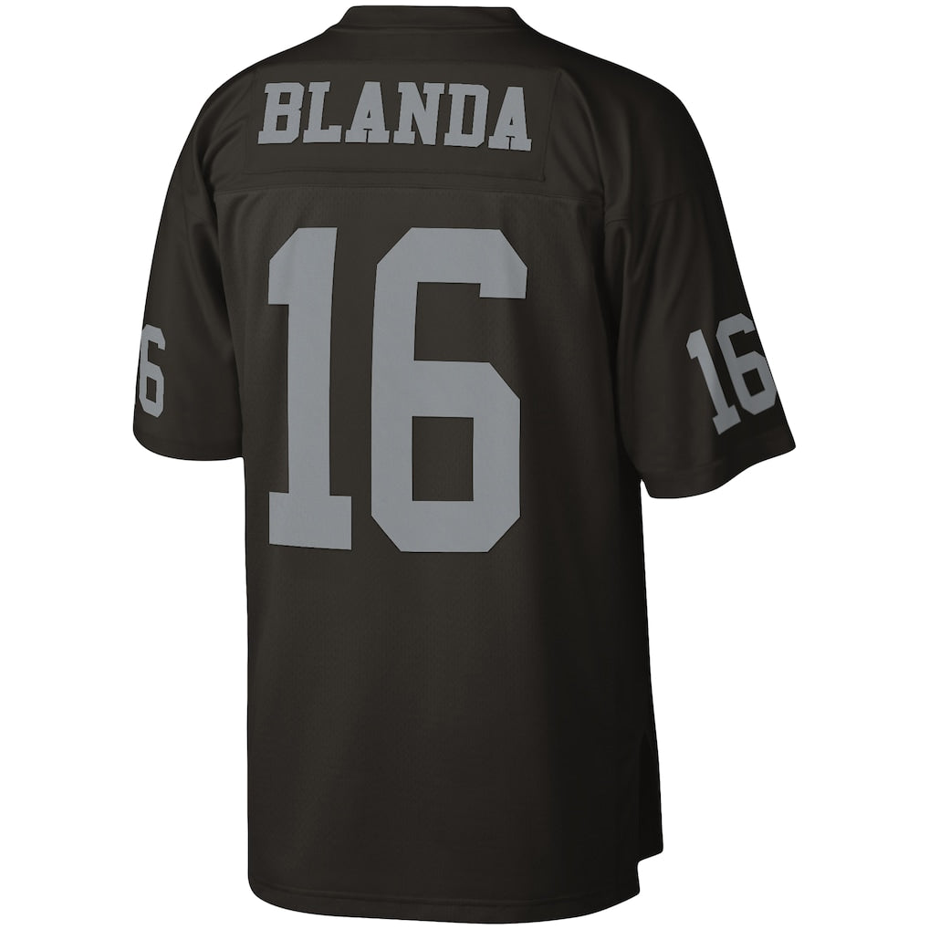 Tlead LV.Raiders #16 George Blanda Mitchell & Ness Black Legacy Replica Jersey