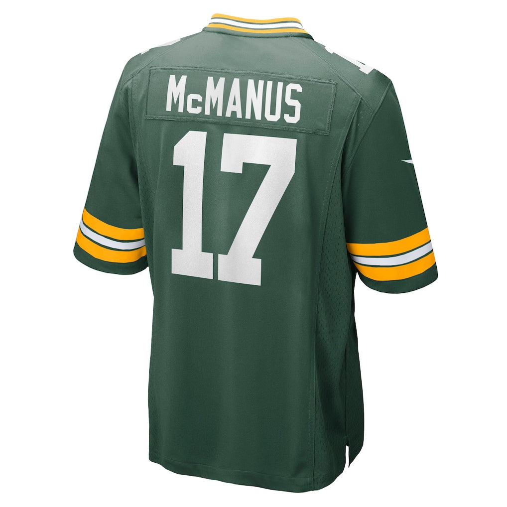 Tlead GB.Packers #17 Brandon McManus Green Team Game Jersey