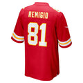 Tlead KC.Chiefs #81 Nikko Remigio Red Team Game Jersey