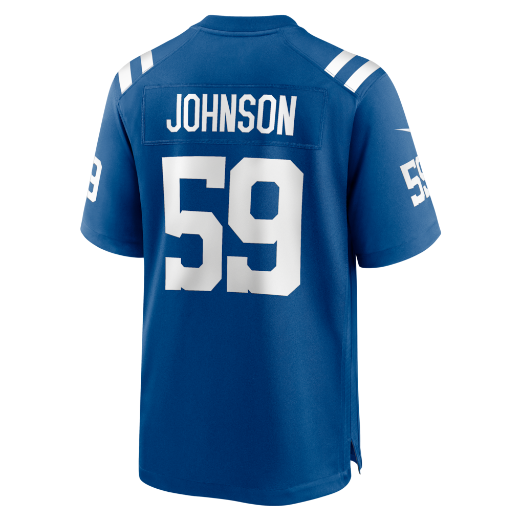 Tlead IN.Colts #59 Buddy Johnson Royal Team Game Jersey