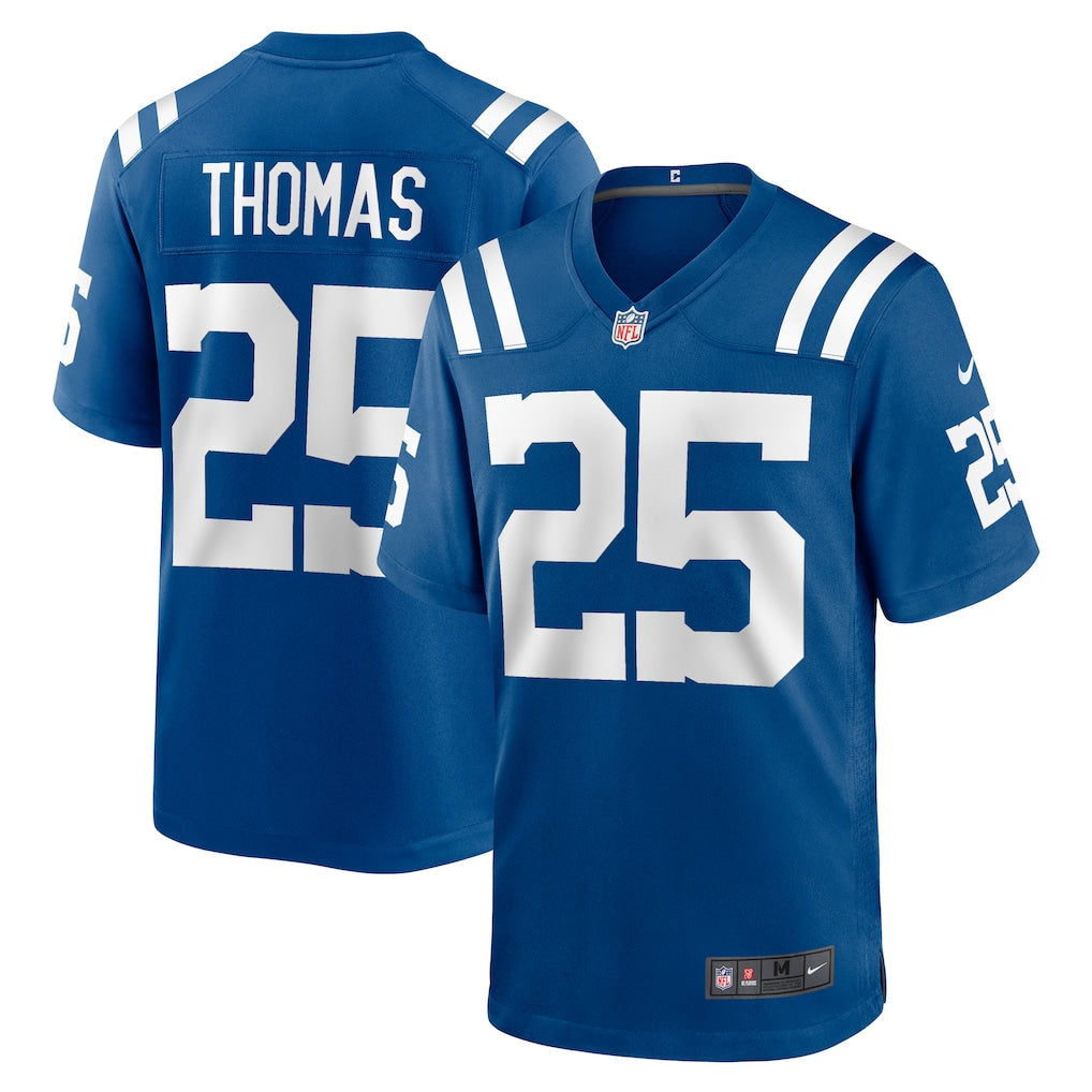 Tlead IN.Colts #25 Rodney Thomas Royal Player Game Jersey