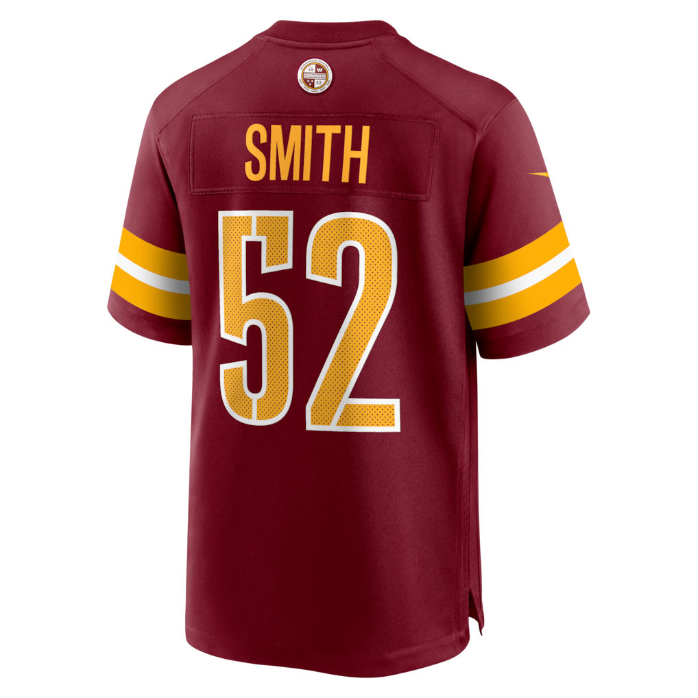 Tlead W.Commanders #52 Preston Smith Burgundy Team Game Jersey
