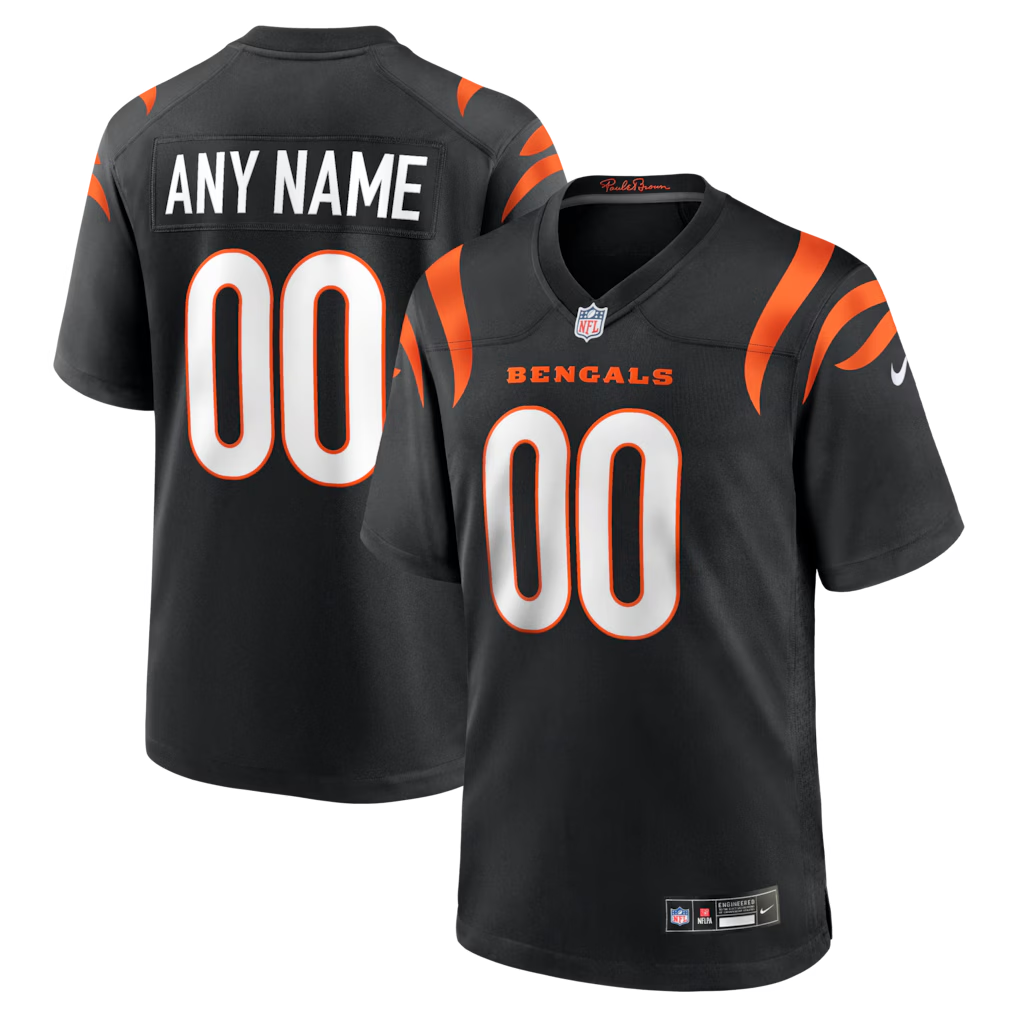 Tlead Custom C.Bengals Black Game Stitched Jerseys