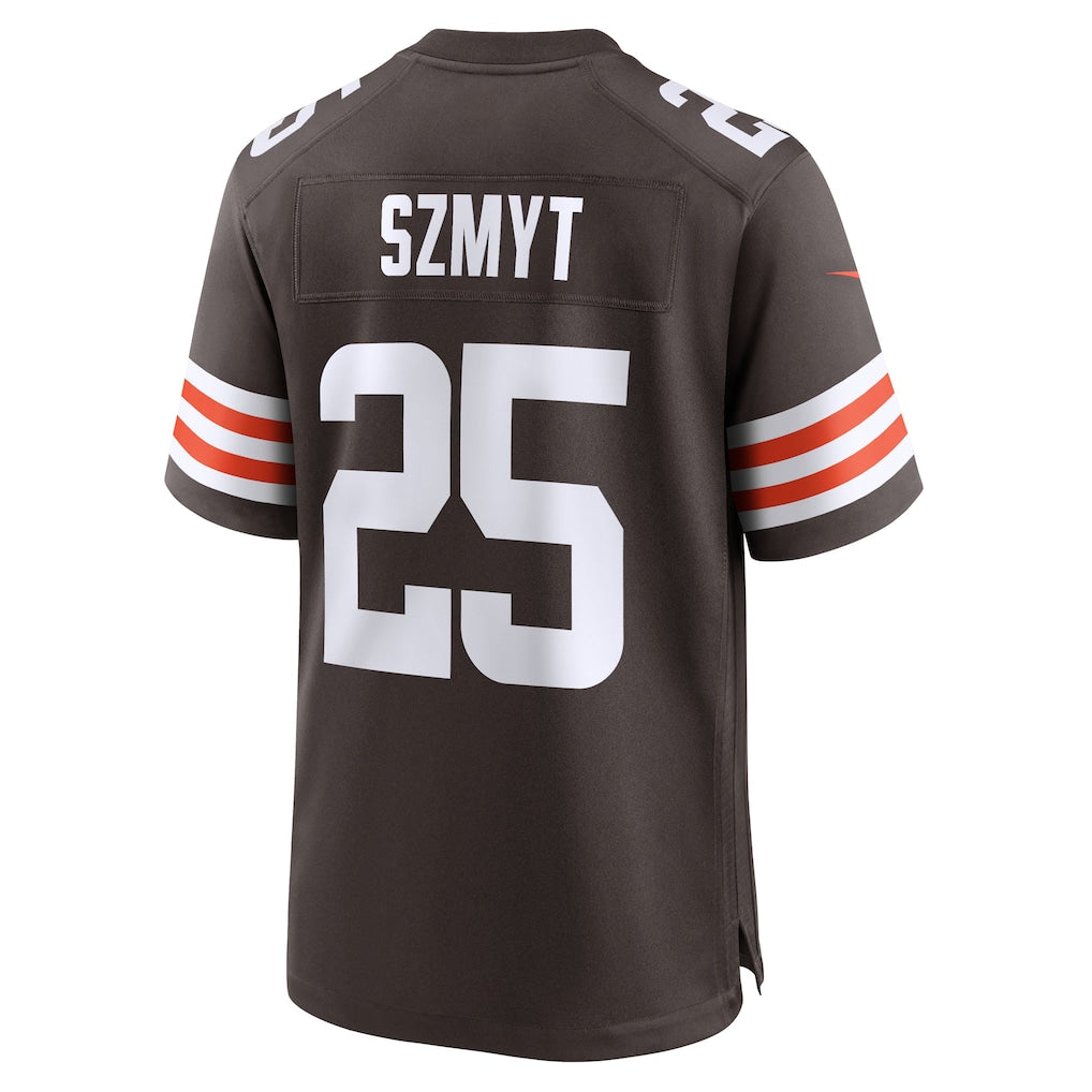 Tlead C.Browns #25 Andre Szmyt Brown Team Game Jersey